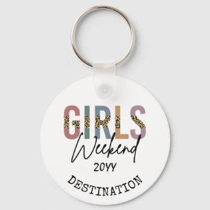 Girls Weekend Cheetah Print Girls reisweg Sleutelhanger