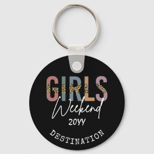 Girls Weekend Cheetah Print Girls reisweg Sleutelhanger
