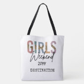 Girls Weekend Cheetah Print Girls reisweg Tote Bag (Achterkant)