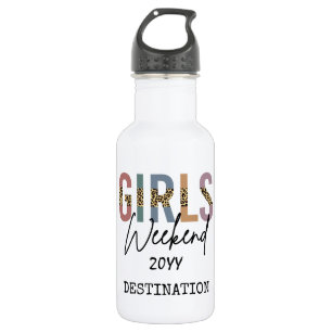 Girls Weekend Cheetah Print Girls reisweg Waterfles