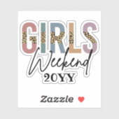 Girls Weekend Cheetah Print Girls trip Custom Sticker (Vel)