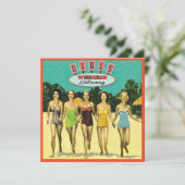 Girls Weekend Getaway Beach Kaart (Staand voorkant)