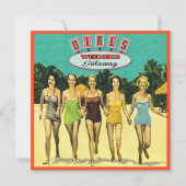 Girls Weekend Getaway Beach Kaart (Voorkant)