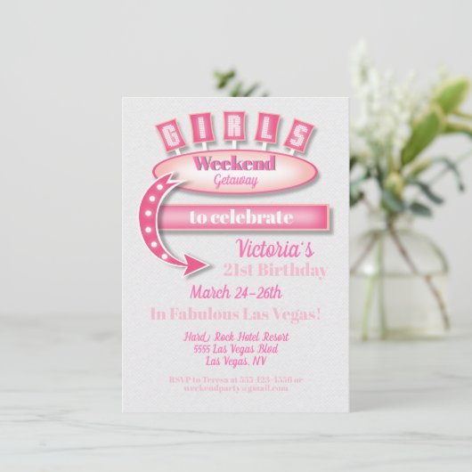 Girls Weekend getaway Las Vegas Kaart (Staand voorkant)