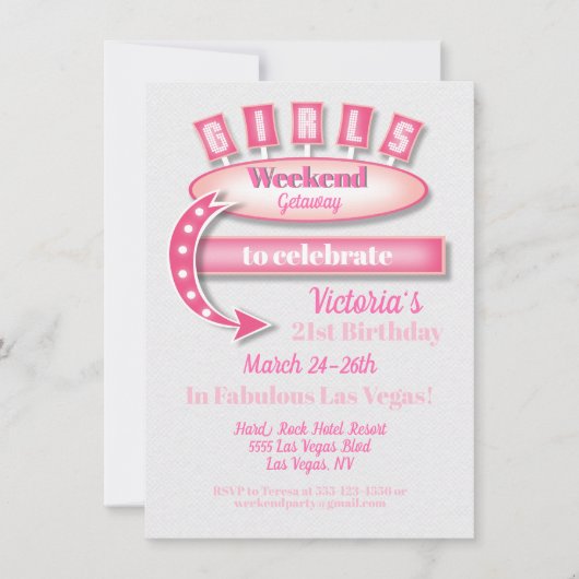 Girls Weekend getaway Las Vegas Kaart (Voorkant)