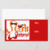 Girls Weekend Invitation (Voorkant / Achterkant)