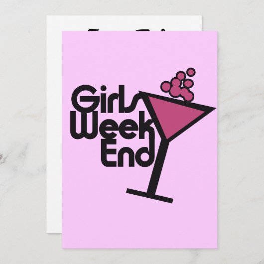 Girls Weekend Kaart (Voorkant / Achterkant)