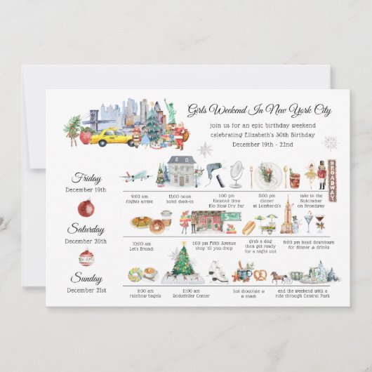 Girls Weekend | Kerstmis in New York City Kaart (Voorkant)