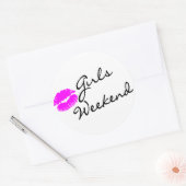 Girls Weekend (Kiss Blk) Ronde Sticker (Envelop)