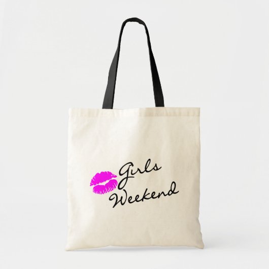 Girls Weekend (Kiss Blk) Tote Bag (Voorkant)