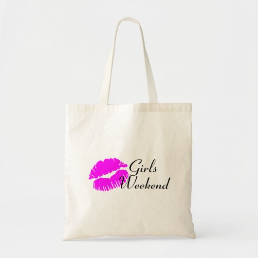 Girls Weekend (Kiss Blk) Tote Bag (Voorkant)