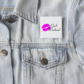 Girls Weekend (Kiss) Vierkante Button 5,1 Cm (In situ)