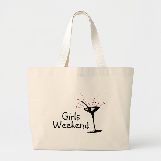 Girls Weekend (Martini 1) Grote Tote Bag (Voorkant)