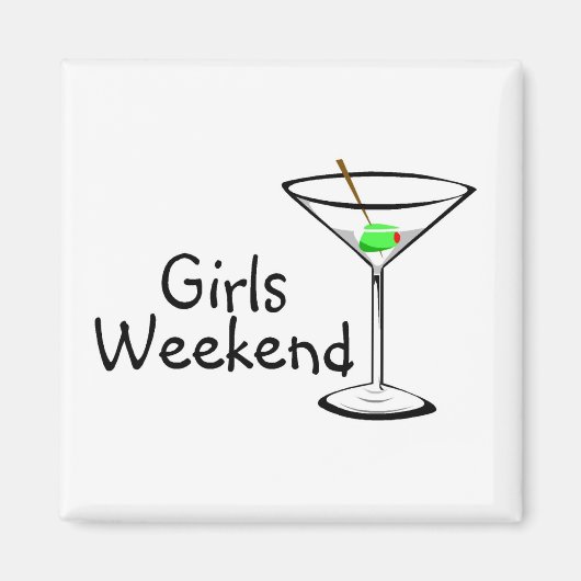 Girls Weekend Martini Magneet (Voorkant)