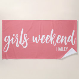 Girls Weekend Monogram Beach Towel Strandlaken