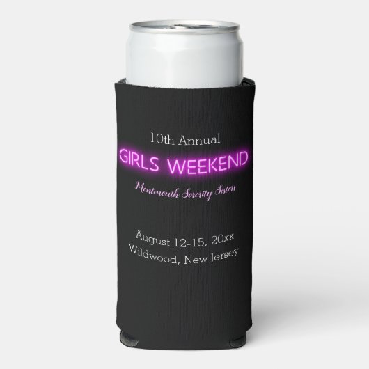 GIRLS WEEKEND Neon LED Sign Aangepast Aangepast Seltzer Blikjeskoeler (Seltzer Voorkant)