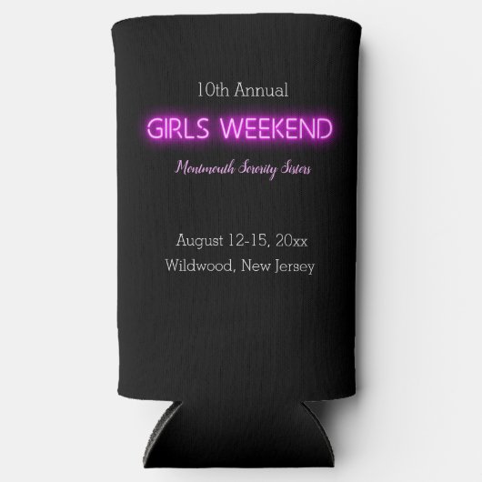 GIRLS WEEKEND Neon LED Sign Aangepast Aangepast Seltzer Blikjeskoeler (Voorkant)
