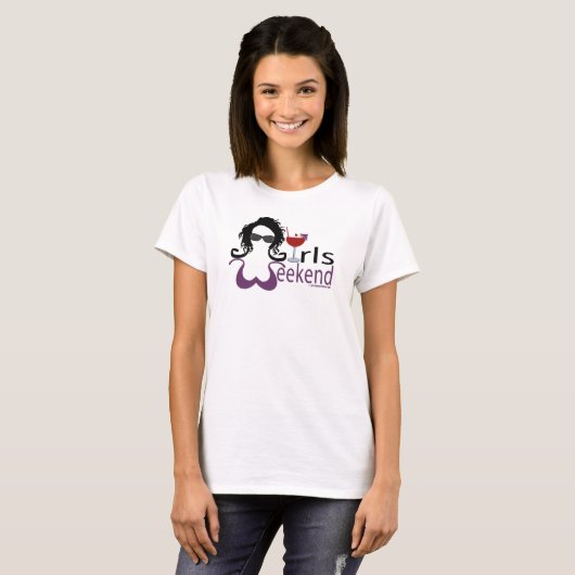 Girls Weekend Paars T-shirt (Voorkant volledig)