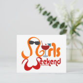 Girls Weekend Party Briefkaart (Staand voorkant)