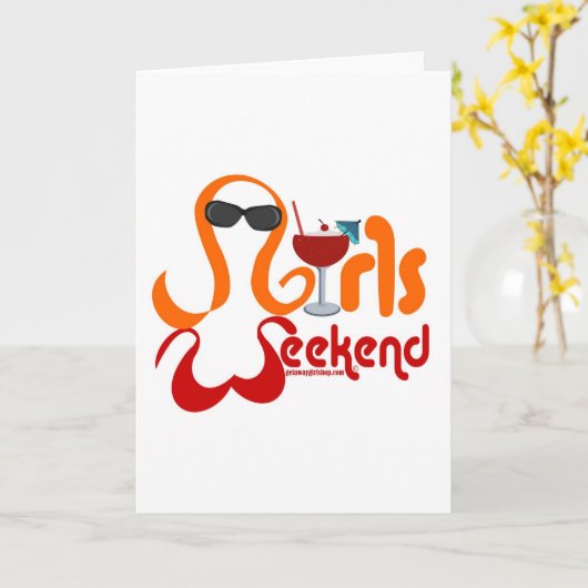 Girls Weekend Party Kaart (Gele Bloem)