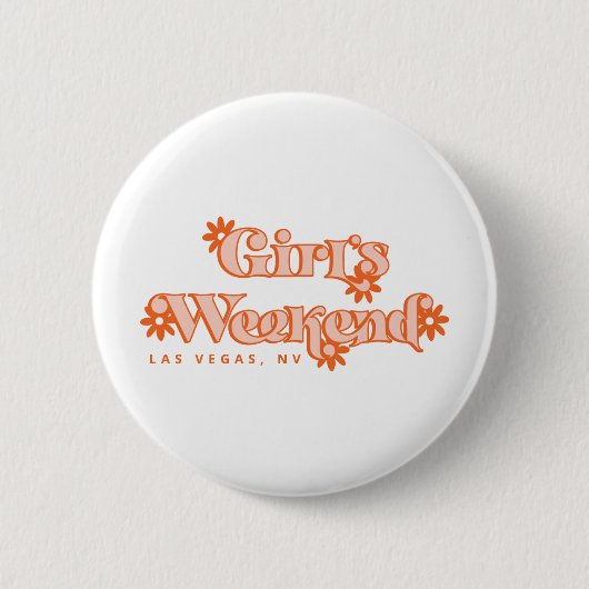 Girls Weekend Retro Bachelorette Party Bride Ronde Button 5,7 Cm (Voorkant)