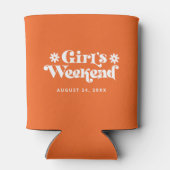 Girl's Weekend Retro Daisy Bachelorette Party Blikjeskoeler (Achterkant)