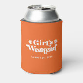 Girl's Weekend Retro Daisy Bachelorette Party Blikjeskoeler (Blikje Achterkant)