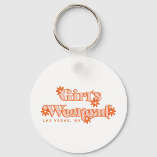 Girls Weekend Retro Modern Bachelorette Party Sleutelhanger