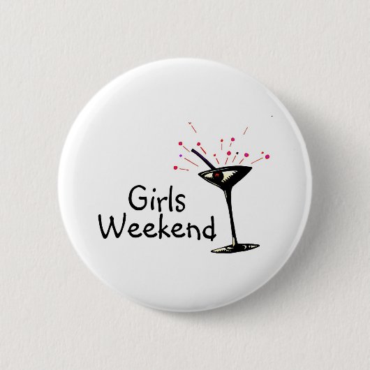 Girls Weekend Ronde Button 5,7 Cm (Voorkant)