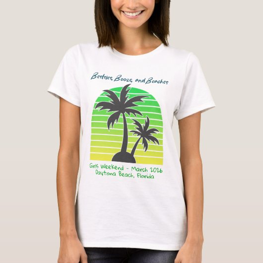 Girls Weekend Tee Customizable Beach Trip Group T-shirt (Voorkant)