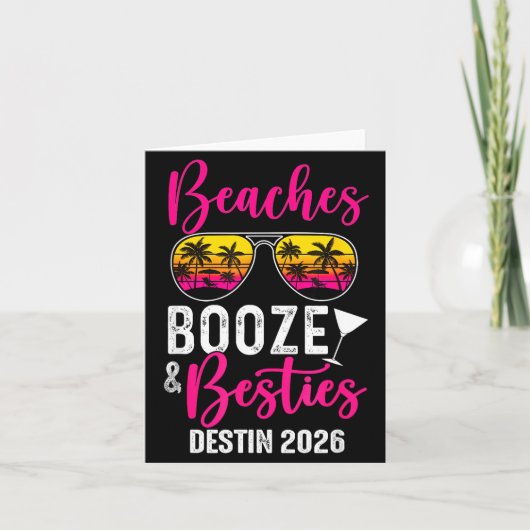 Girls Weekend Trip Destin 2026 Beaches Booze Ies Kaart (Voorkant)