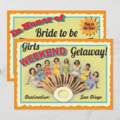 Girls Weekend Uitnodiging (Voorkant / Achterkant)