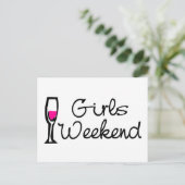 Girls Weekend (wijn) Briefkaart (Staand voorkant)