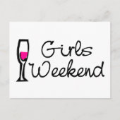 Girls Weekend Wine Briefkaart (Voorkant)