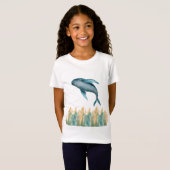 Girl's Whale Eco T-shirt (Voorkant volledig)