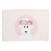 Girls Whimsical Boerderij Sheep Cartoon and Name K Kussensloop (Voorkant-Rechts)