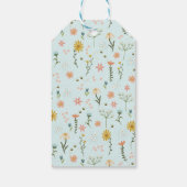 Girls Whimsical Two Wild Boho Wildflower Birthday Cadeaulabel (Achterkant)