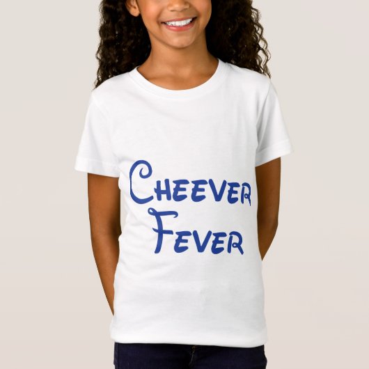Girl's White T-shirt with blue lettering (Voorkant)