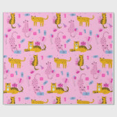 Girl's Wild Een Eerste Verjaardag Wrapping Papier (Vlak)