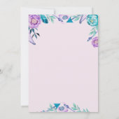 Girls Wild One Waterverf Boho 1e verjaardag Kaart (Achterkant)