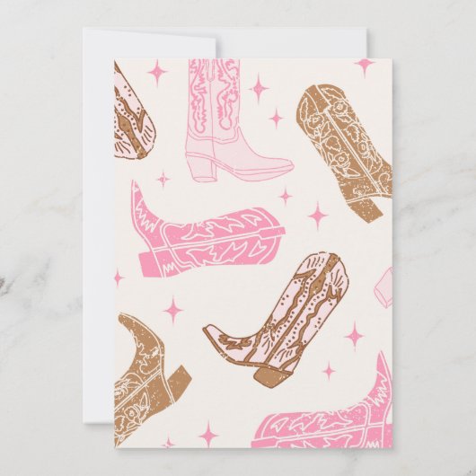 Girl's Wildest One in the West Uitnodiging (Achterkant)