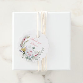 Girls Wildflower Baby in Bloom Baby Favor Tags Bedankjes Labels