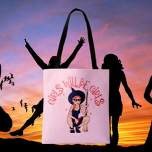 Girls Will Be Girls Feministische Heksentotetas Tote Bag
