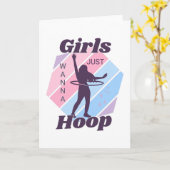 GIRLS willen gewoon Wenskaart HOOP Kaart (Gele Bloem)