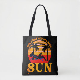 "GIRLS WILNA HEB SUN" grappige vakantie cadeau Tote Bag
