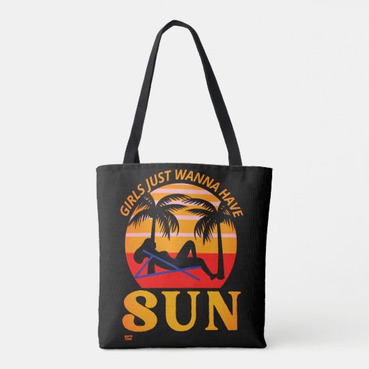 "GIRLS WILNA HEB SUN" grappige vakantie cadeau Tote Bag (Achterkant)