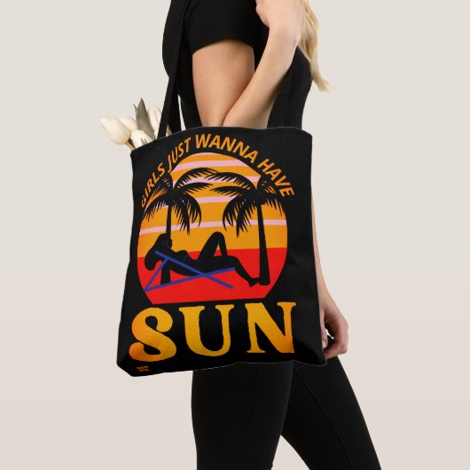 "GIRLS WILNA HEB SUN" grappige vakantie cadeau Tote Bag (Dichtbij)