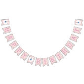 Girls Winter Wonderland Cute Penguin Pink Birthday Vlaggetjes (Alle)