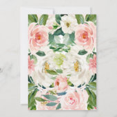 Girls Woodland Baby Shower Invitations Kaart (Achterkant)