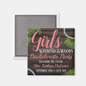 Girls Woodsy Bachelorette Party Magneet (Voorkant / Achterkant)